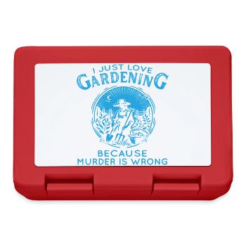 Gardening Humor Murder Is Wrong - Lunchbox - red - Front