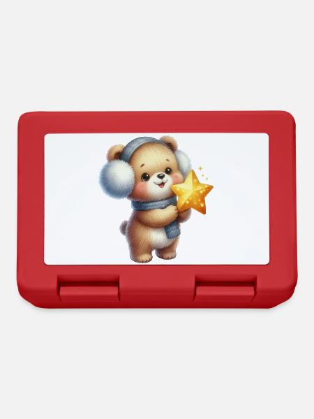 Cozy bear with Star Wish - Lunchbox - red