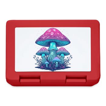 Ethereal Neon Mushrooms - Lunchbox - red - Front