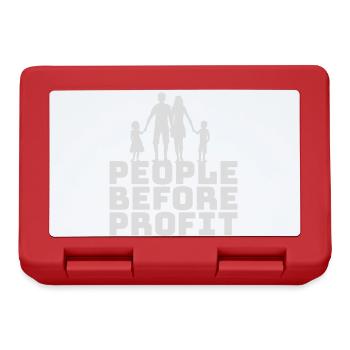 Logo de l’activisme People Before Profit Justice - Boîte à goûter - rouge - Devant