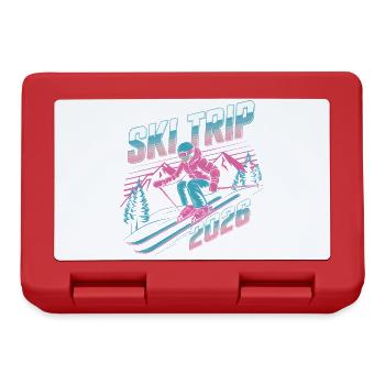 Voyage Ski 2026 Néon Rétro - Boîte à goûter - rouge - Devant