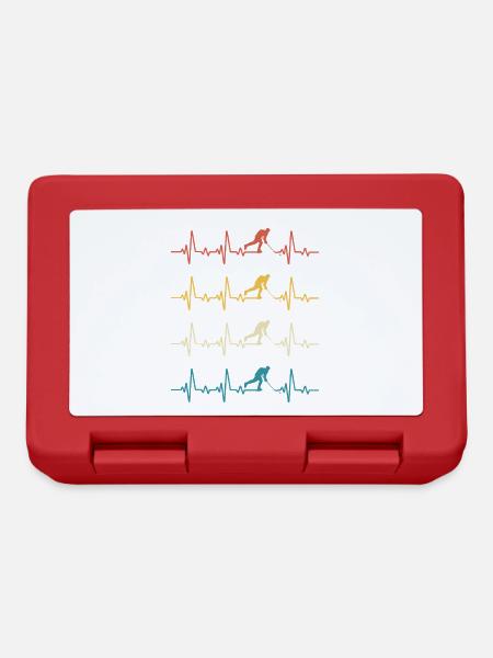 Retro Heartbeat Hockey - Brotdose - Rot