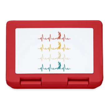 Basketball Retro Heartbeat Basketball Player - Lunchbox - red - Front