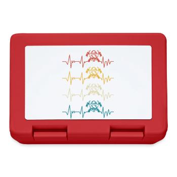 Retro Feuerwehrmann Herzschlag-Feuerwehrmann - Brotdose - Rot - Vorne