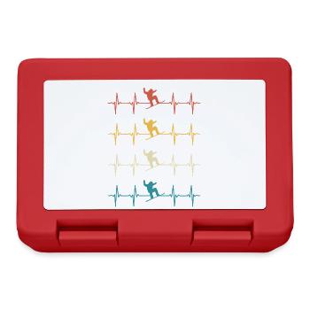 Snowboard Snowboarding Heartbeat Snowboarding - Lunchbox - red - Front
