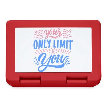 Your only limit is you – Motivations-Design - Brotdose - Rot - Vorne
