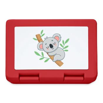 Dreamy Koala on Tropical Branch - Lunchbox - red - Front