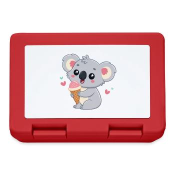 Koala gourmand pastel avec glace - Lunchbox - red - Front