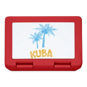 Geschenk für Kuba - Brotdose - Rot - Vorne