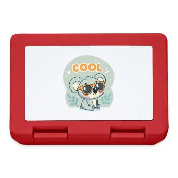 Koala Cool mit orangefarbener Brille - Brotdose - Rot - Vorne