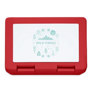 Wild Things Wild and Mountains - Lunchbox - red - Front
