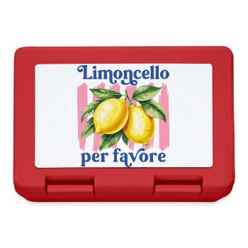 Italien Zitronen Limoncello Per Favore Amalfi  - Brotdose - Rot - Vorne
