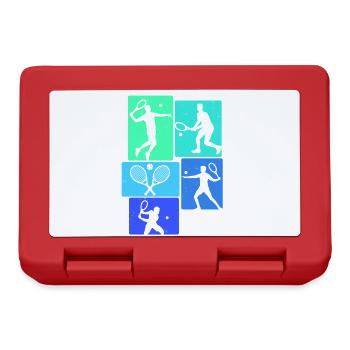 Joueur de tennis rétro - Boîte à goûter - rouge - Devant