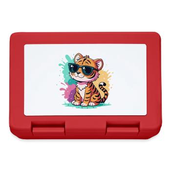 Tigre Splash coloré lunettes soleil - Boîte à goûter - rouge - Devant