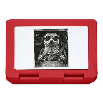 Meerkat Flashed - Lunchbox - red - Front