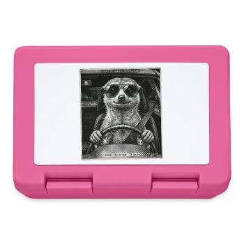 Meerkat Flashed - Lunchbox - pink - Front