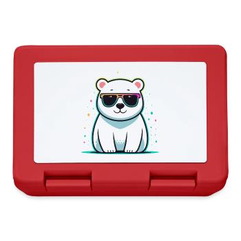 Polar Bear Shiny Glasses - Lunchbox - red - Front