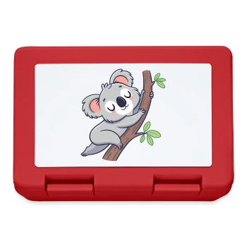 Traumhafter Koala auf einem Ast - Brotdose - Rot - Vorne