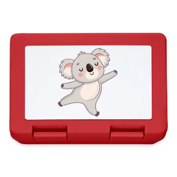 Koala Happy Kawaii Zeichnung - Brotdose - Rot - Vorne