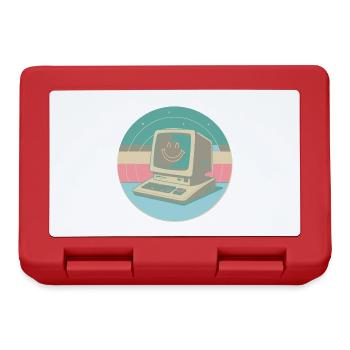Retro PC Pastel Smile - Brotdose - Rot - Vorne