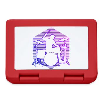 Gift idea for the musician with drum games - Lunchbox - red - Front