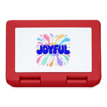 Joyful Bleu Éclats Multicolores - Boîte à goûter - rouge - Devant