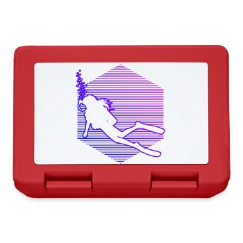Idée cadeau pour un passionné de plongée avec Scuba Diving - Boîte à goûter - rouge - Devant
