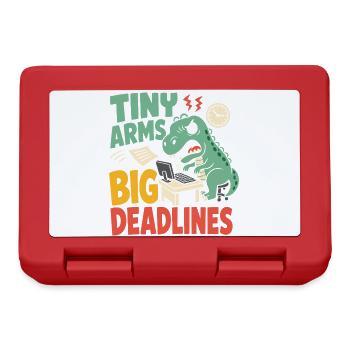 T-Rex with small arms in the office - Lunchbox - red - Front