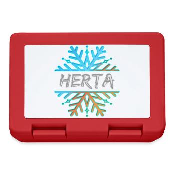 Prénom Herta - Boîte à goûter - rouge - Devant