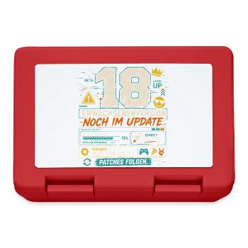 18 Geburtstag Volljährig Gaming Geschenk Humor - Brotdose - Rot - Vorne