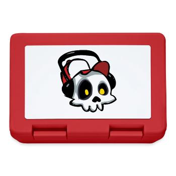 Skull With Headphones - Lunchbox - red - Front