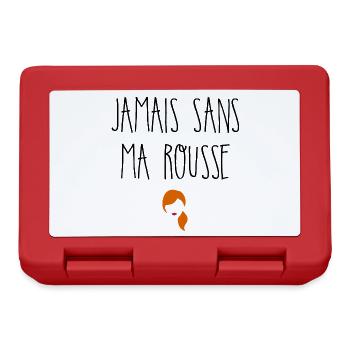 Jamais sans ma rousse - Boîte à goûter - rouge - Devant