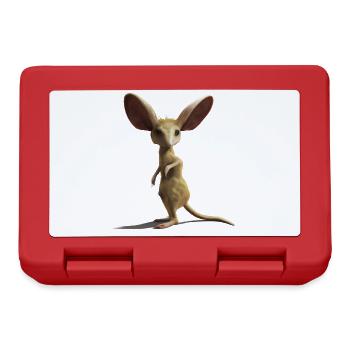 Cute long-eared jerboa design - Lunchbox - red - Front