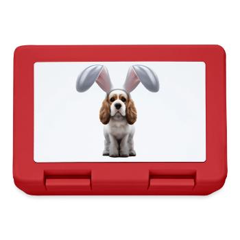 Cocker Spaniel anglais avec oreilles de lapin - Boîte à goûter - rouge - Devant