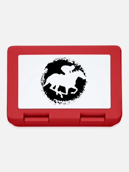Rider, Horse - Lunchbox - red