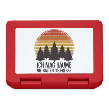Ich mag Bäume Die halten die Fresse - Brotdose - Rot - Vorne