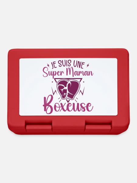 Je Suis Une Super Maman Boxeuse Cadeau Boxeuse - Boîte à goûter - rouge
