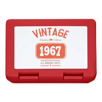 55 ans vintage 1967 cadeau anniversaire 55 ans - Boîte à goûter - rouge - Devant