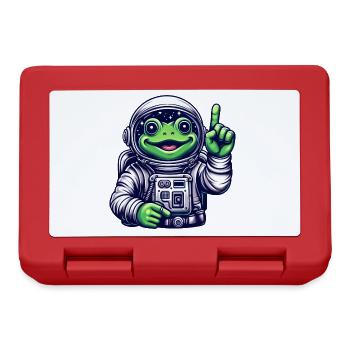 Astronaut Frog Toad Space Cosmonaut - Lunchbox - red - Front