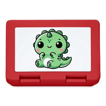 Mignon Dino T-Rex Chibi - Boîte à goûter - rouge - Devant