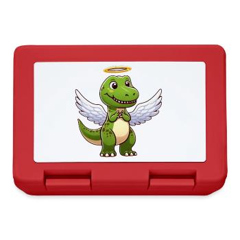 Süßer Dino Trex Engel Cartoon Dinosaurier Flügel - Brotdose - Rot - Vorne