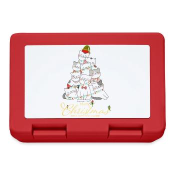 Cats Christmas tree - Lunchbox - red - Front