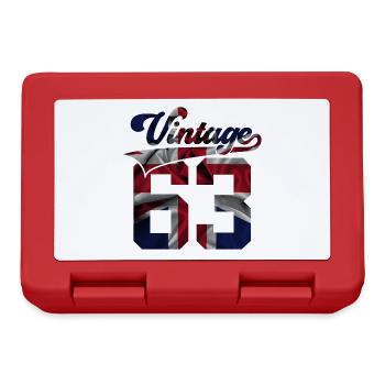 63RD BIRTHDAY UK VINTAGE 1963 - Lunchbox - red - Front