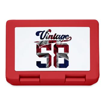 68TH BIRTHDAY UK VINTAGE 1958 - Lunchbox - red - Front
