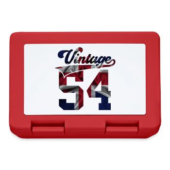 72E ANNIVERSAIRE UK MILLÉSIME 1954 - Boîte à goûter - rouge - Devant
