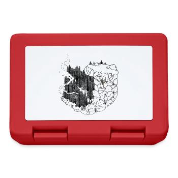 Boulder in nature - Lunchbox - red - Front