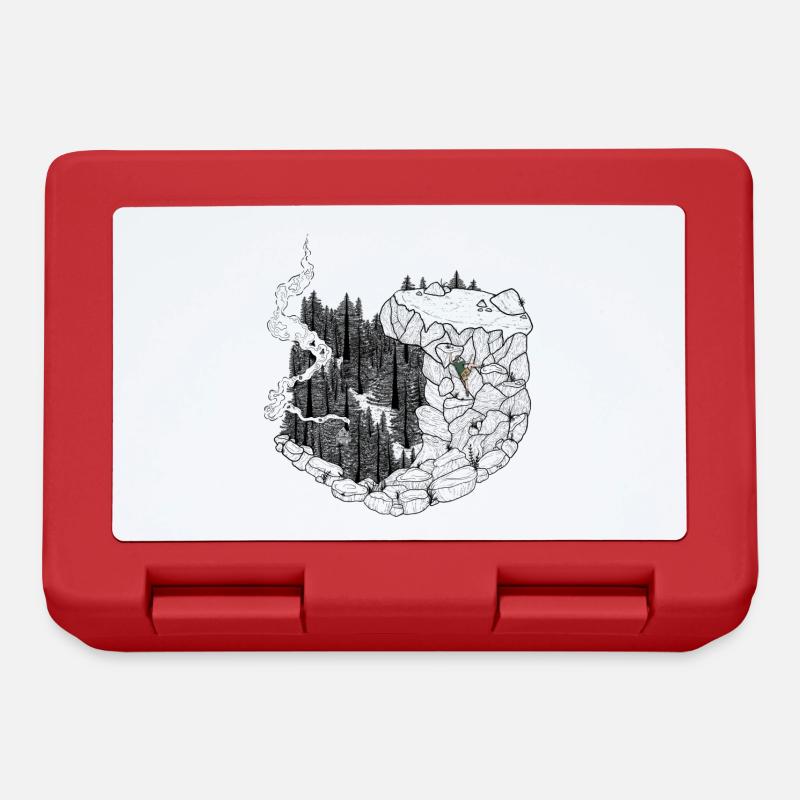 Boulder in nature - Lunchbox - red