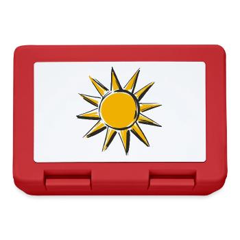 Sonne - Brotdose - Rot - Vorne