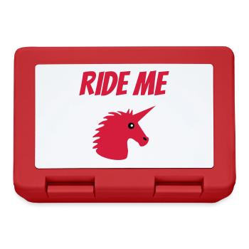 Chevauche-moi (tête de licorne) - Boîte à goûter - rouge - Devant