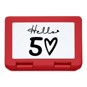 hello 50. 50th birthday - Lunchbox - red - Front